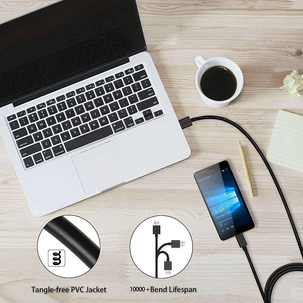 DEEGO Micro USB Cable, 2Pack Extra Long Android Charger Cable 10Ft 6Ft, Charger Cord Fast Android USB Charging Cable Compatible with Samsung Galaxy S7 Edge S6 S5 and More - Image 5
