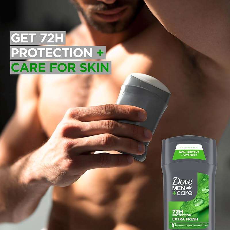 DOVE MEN + CARE Antiperspirant Deodorant Stick for Men 4 Count Extra Fresh with 72-hour Sweat & Odor Protection with 1/4 Moisturizing Cream & Long-lasting Citrus scent 2.7 oz - Image 5