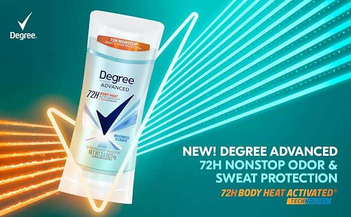 Degree Advanced Antiperspirant Deodorant 4 count 72-Hour Sweat & Odor Protection Shower Clean Antiperspirant for Women with MotionSense Technology 2.6 oz - Image 6