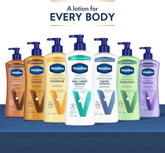 Vaseline Intensive Care Nourishing Moisture Body Lotion 3 Pk Made with Ultra-Hydrating Lipids + Pure Oat Extract for Dry Skin, for Nourished, Healthy-Looking Skin 20.3 oz - Image 7