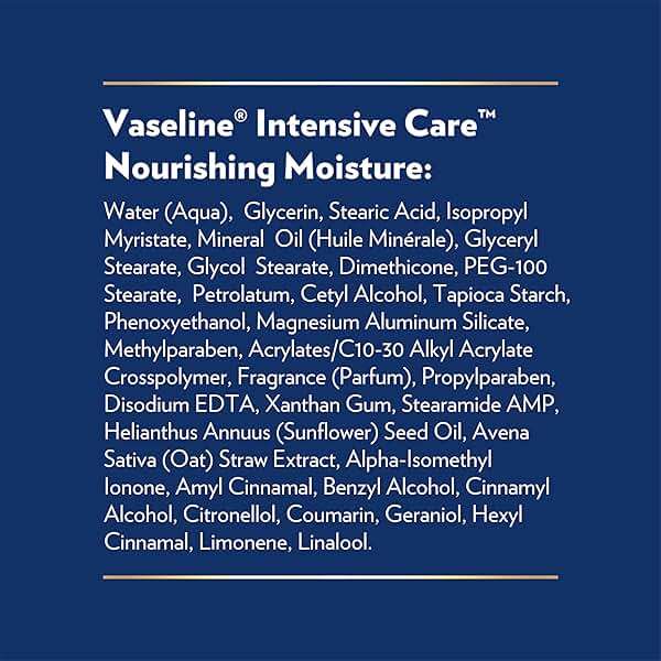 Vaseline Intensive Care Nourishing Moisture Body Lotion 3 Pk Made with Ultra-Hydrating Lipids + Pure Oat Extract for Dry Skin, for Nourished, Healthy-Looking Skin 20.3 oz - Image 8