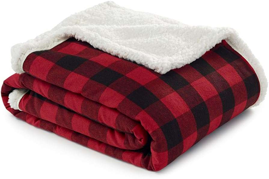 Eddie Bauer - Sherpa Throw Blanket for Couch 50x60 – Ultra Soft Reversible Fleece & Plush Sherpa Blanket, Warm Cozy Plaid Throw Blanket for Sofa, Bed, Living Room, Cabin Decor - Image 1