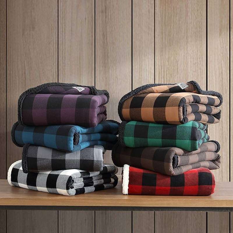 Eddie Bauer - Sherpa Throw Blanket for Couch 50x60 – Ultra Soft Reversible Fleece & Plush Sherpa Blanket, Warm Cozy Plaid Throw Blanket for Sofa, Bed, Living Room, Cabin Decor - Image 5