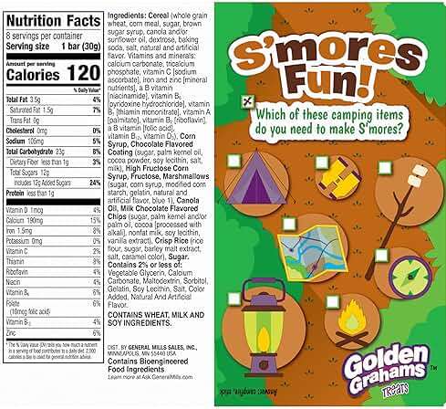 Golden Grahams Breakfast Cereal Treat Bars, S'mores, Snack Bars, 8 Ct, 8.48 oz - Image 3