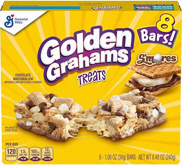 Golden Grahams Breakfast Cereal Treat Bars, S'mores, Snack Bars, 8 Ct, 8.48 oz - Image 4