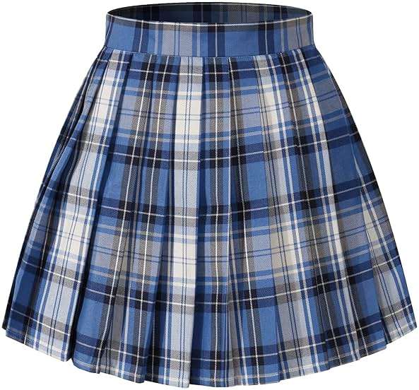 Beautifulfashionlife Women`s high Waisted Stripes Slim A line Skirts Costumes (XL, Blue Mixed White Black) - Image 1