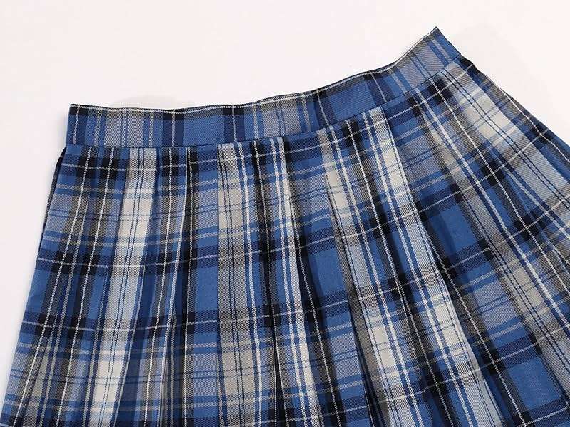 Beautifulfashionlife Women`s high Waisted Stripes Slim A line Skirts Costumes (XL, Blue Mixed White Black) - Image 4