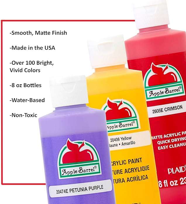 Apple Barrel, Matte Acrylic Paint, 8 fl oz, Purple Iris, (Pack of 1) - Image 5