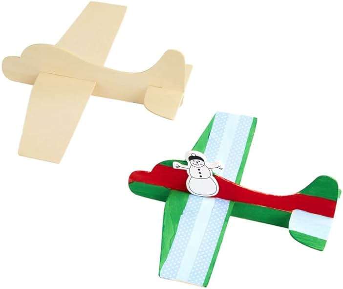 Colorations® Decorate Your Own Wooden Model Airplanes, Set of 12, Create Unique & Personal Designs, Fun Kids Craft Project, Craft Project for Boys & Girls, Decorate & Play Craft - Image 8