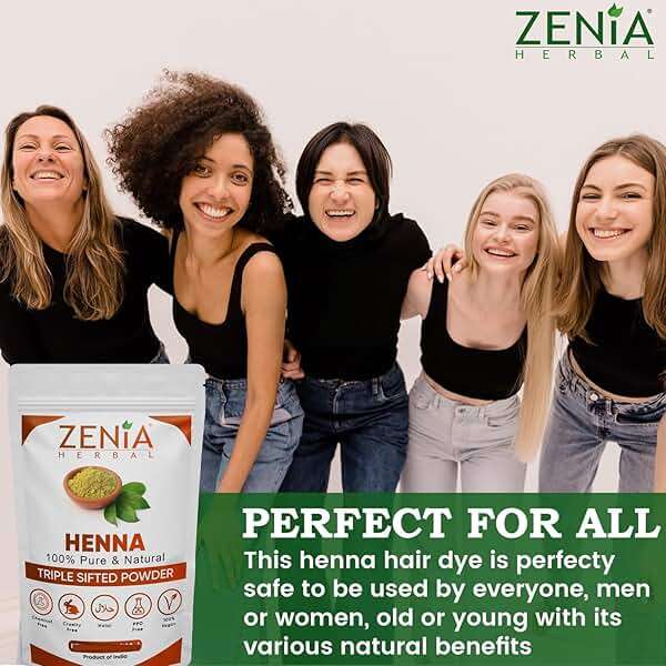 Zenia 100% Pure & Natural Henna Powder (Lawsonia Inermis) | 100g (3.5 oz) | Orange-Red Hair Color | Triple Sifted | Fresh from Rajasthan | No Chemicals, No Additives - Image 7