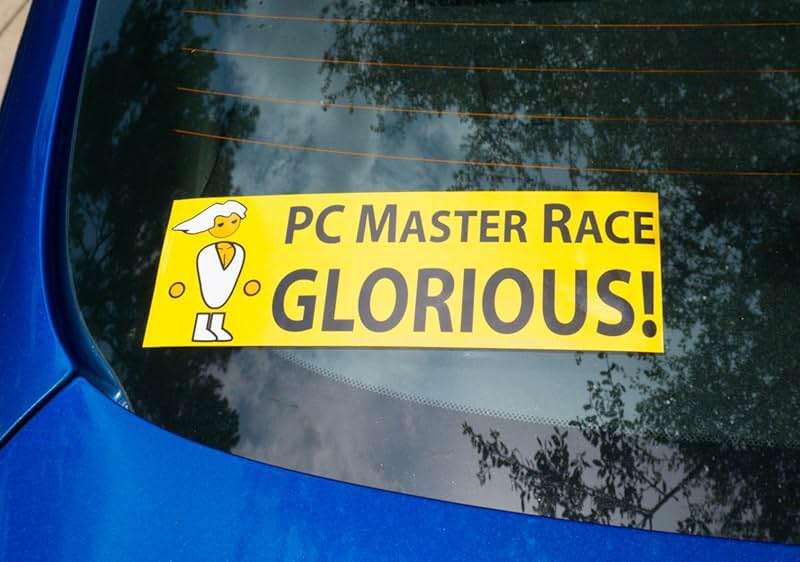Glorious PC Master Race Bumper Sticker 5 Pack for Your Battlestation, Laptop, Computer Case, Wall & Window. Supports Childs Play Video Gaming Charity. Great Gift for a Proud Gamer, Geek or Nerd. - Image 2