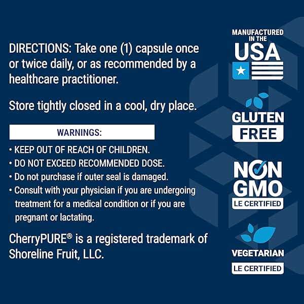 Life Extension Tart Cherry with CherryPURE®, anthocyanins, oxidative Stress, Muscle Recovery, Exercise Support, Muscle Comfort, Vegetarian, Gluten-Free, Non-GMO, 60 Capsules - Image 7