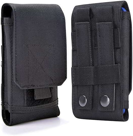 Universal Tactical MOLLE Holster Army Mobile Phone Belt Pouch EDC Security Pack Carry Accessory Kit Waist Bag Case Compatible iPhone 13 14 15 Pro XS Max XR 7 8 Plus for Samsung Galaxy S10 S9 S8 Plus - Image 1