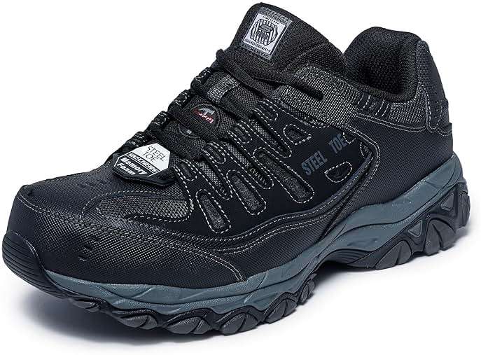 Skechers Men's Cankton Steel Toe Construction Shoe - Electrical Hazard Rated, Memory Foam - Image 1