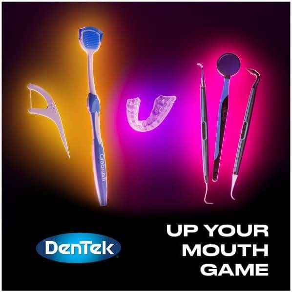 DenTek Complete Clean Easy Reach Floss Picks, Advanced Fluoride Coating, Mouthwash Blast Flavor, 75 ct. (Pack of 4) - Image 7