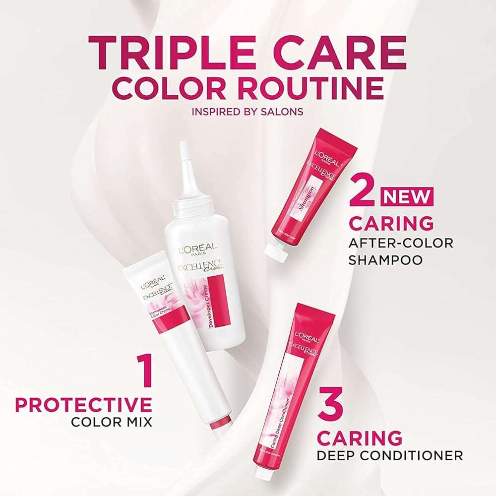 L'Oreal Excellence Creme Triple Protection Hair Color, Light Reddish Brown (Warmer) [6RB] 1 Each (Pack of 6) - Image 2