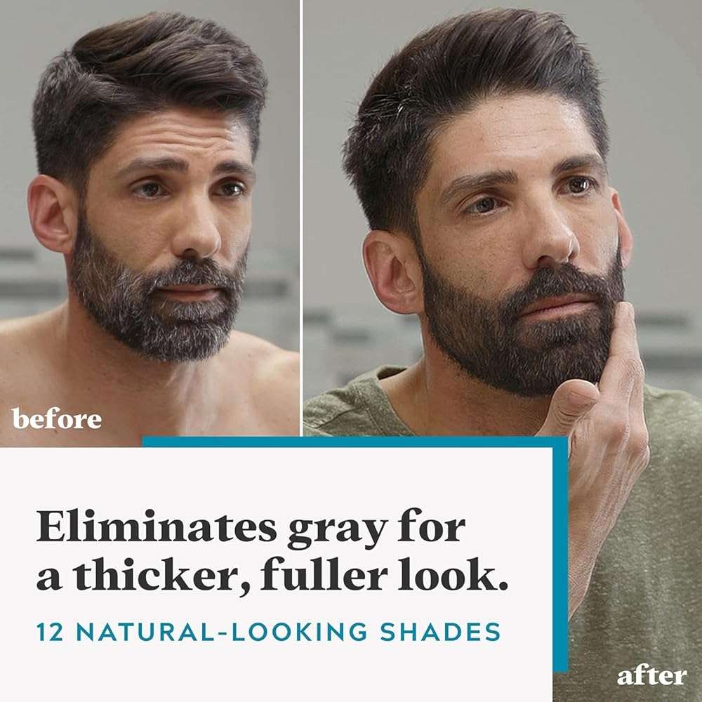JUST FOR MEN Color Gel Mustache, Beard & Sideburns 115 Jet Black 1 Each (Pack of 12) - Image 3