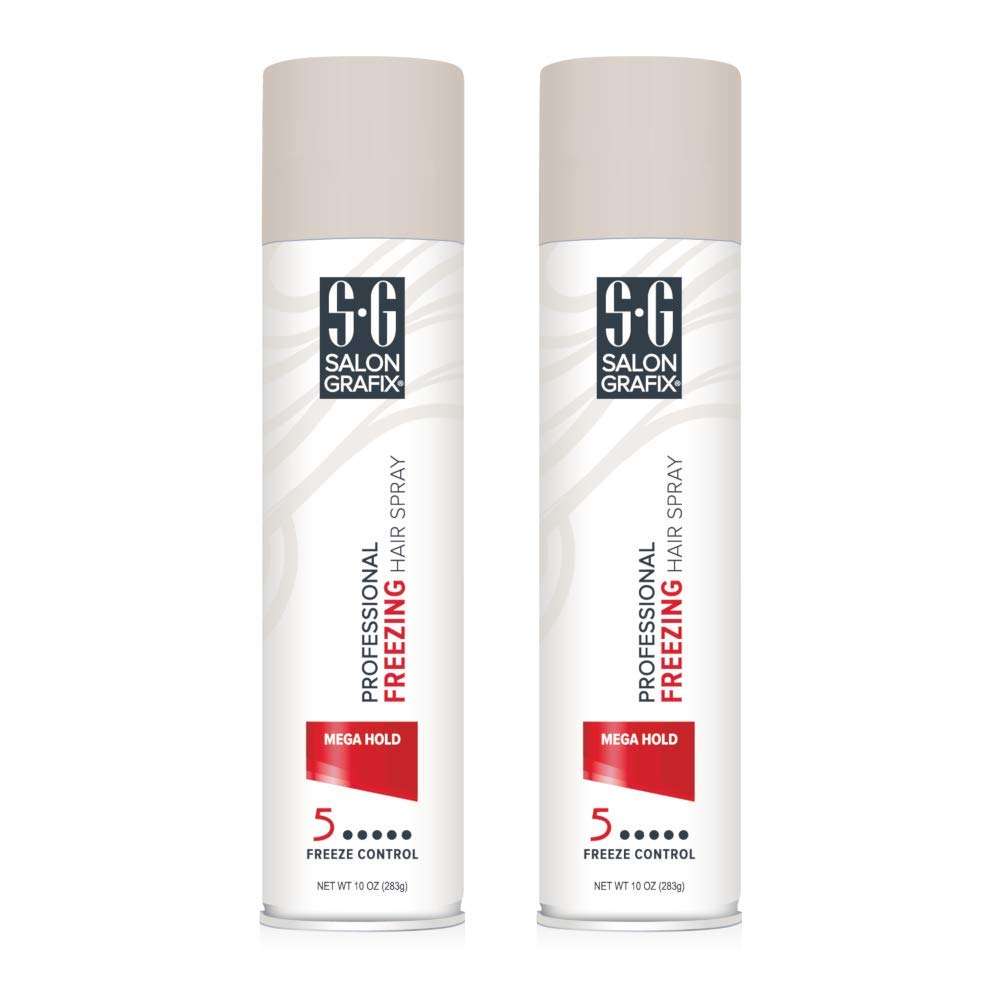 Salon Grafix Hairspray Freezing Mega Hold 10 Ounce (295ml) (2 Pack) - Image 1