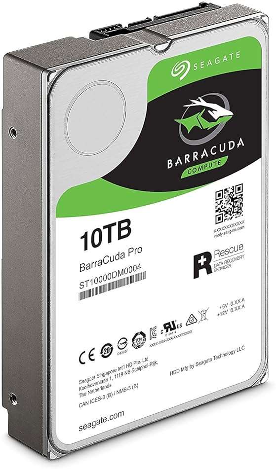 Seagate BarraCuda Pro 10TB Internal Hard Drive Performance HDD – 3.5 Inch SATA 6 Gb/s 7200 RPM 256MB Cache for Computer Desktop PC, Data Recovery (ST10000DM0004) - Image 3