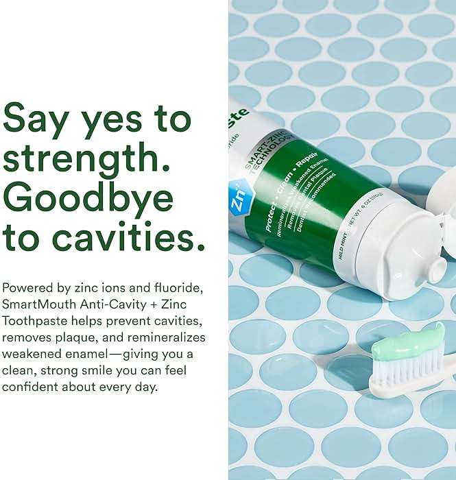 SmartMouth Anti-Cavity + Zinc Toothpaste - Fluoride for Cavity Prevention - Remineralizes Enamel - Sensitive Whitening - Alcohol-Free, Sugar-Free & Gluten-Free - 6 oz, 2-Pack - Image 5