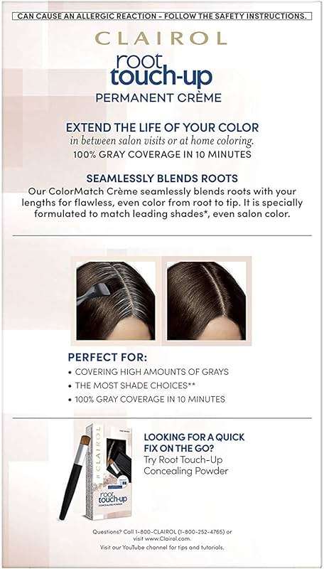 Clairol Permanent Root Touch-Up Kit, Dark Brown 4, 1 Application each (Value Pack of 3) - Image 2