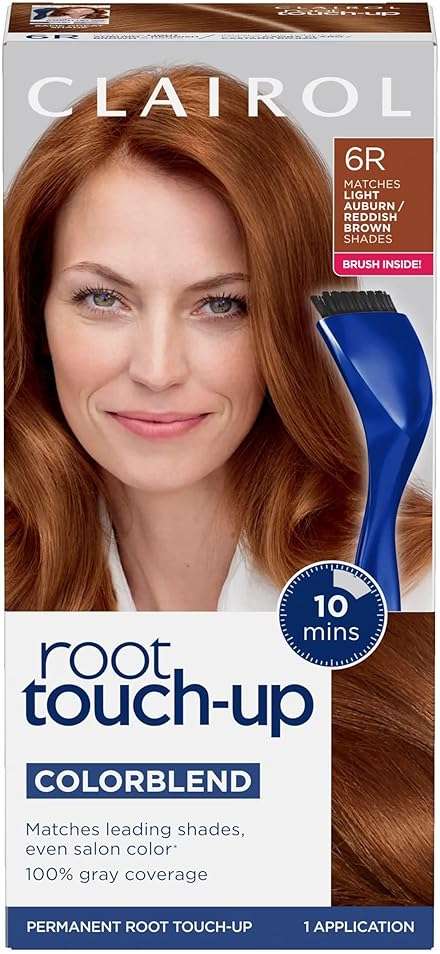 Clairol Nice 'n Easy Permanent Root Touch-Up, 6R Light Auburn/Reddish Brown 1 ea (Pack of 4) - Image 1