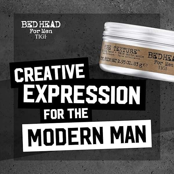 TIGI Bed Head for Men Pure Texture Hair Molding Paste - Use for Texture & Separation - Versatile Cream-to-Paste Fusion - For Men's Hairstyles - Use on Damp & Dry Hair - 2.93 oz (2 Pack) - Image 6