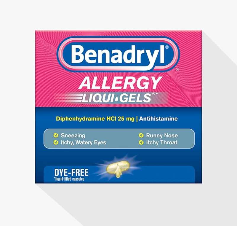 Benadryl Allergy Dye-Free 25 mg Liqui-Gels 24 ea (Pack of 11) - Image 2