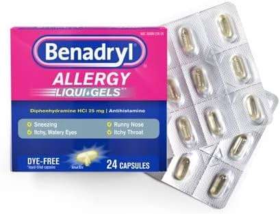 Benadryl Allergy Dye-Free 25 mg Liqui-Gels 24 ea (Pack of 11) - Image 5
