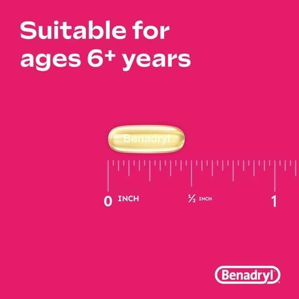 Benadryl Allergy Dye-Free 25 mg Liqui-Gels 24 ea (Pack of 11) - Image 9