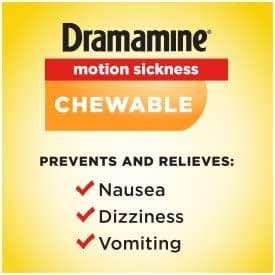 Dramamine Chewable Formula Motion Sickness Relief, 8 Orange Flavored Tablets Each (Value Pack of 10) - Image 2