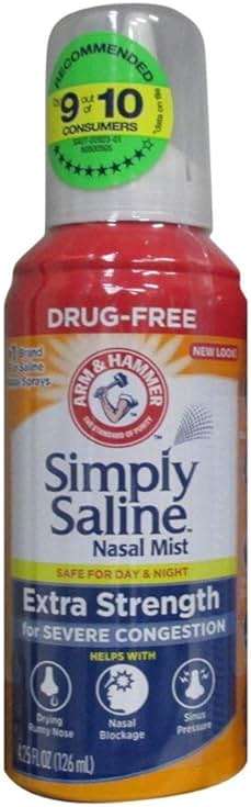 Simply Saline Nasal Mist Extra Strength Severe Congestion 4.6 oz (Pack of 6) - Image 1