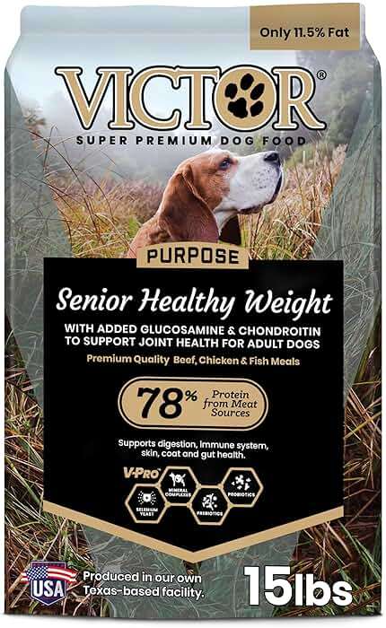 VICTOR Super Premium Dog Food – Purpose – Senior Healthy Weight Management – Dry Dog Food for Adult Dogs – Gluten Free with Glucosamine and Chondroitin, for Hip and Joint Health, 15lbs - Image 1