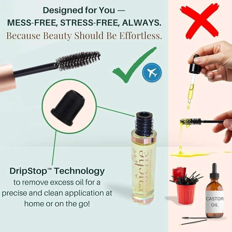 USDA Organic Castor Oil Lash Serum - Premium All Natural Cold Pressed Castor Oil Eyelash Growth Serum with Mascara Tube - Eyelash Treatment and Conditioner - For Thicker and Fuller Lashes - Image 5