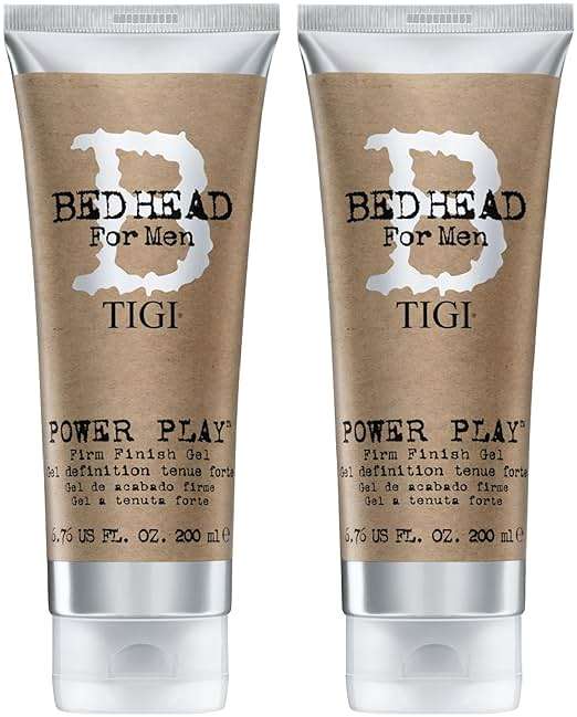 TIGI Bed Head Hair Gel for Men, Power Play 2-Pack – Firm Finish, Anti-Humidity, Frizz Control Hair Care Products for Men, 6.76 Oz Ea - Image 1