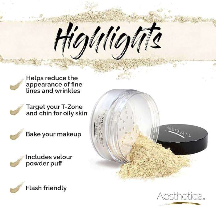 Aesthetica Translucent Setting Powder – Matte Finishing Makeup Loose Setting Powder – Flash Friendly Translucent Powder Foundation - Loose Face Powder Includes Velour Puff - Image 5