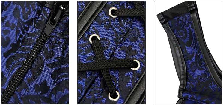 Kimring Women's Gothic Jacquard Shoulder Straps Tank Overbust Corset Bustiers - Image 6