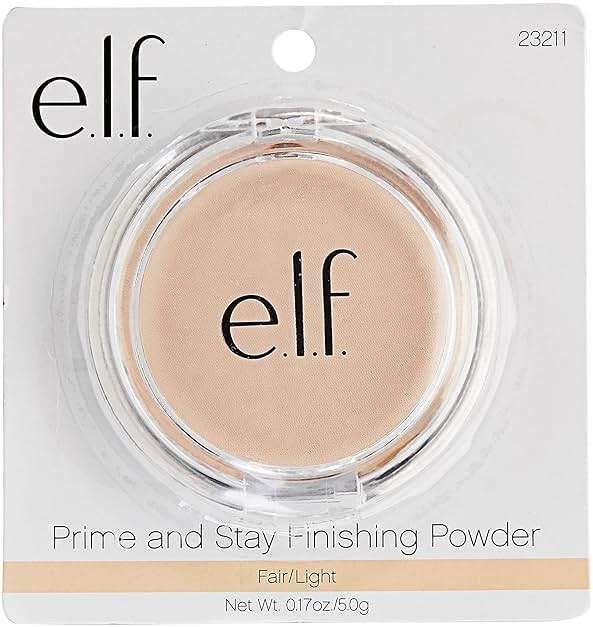 e.l.f. Prime & Stay Finishing Powder, Sets Makeup, Controls Shine & Smooths Complexion, Sheer, 0.18 Oz (5g) - Image 3