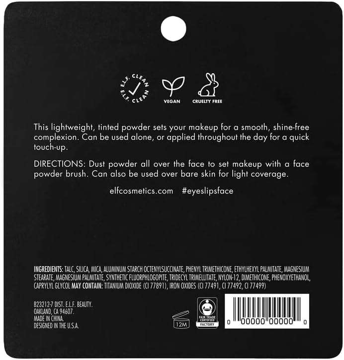 e.l.f. Prime & Stay Finishing Powder, Sets Makeup, Controls Shine & Smooths Complexion, Sheer, 0.18 Oz (5g) - Image 5