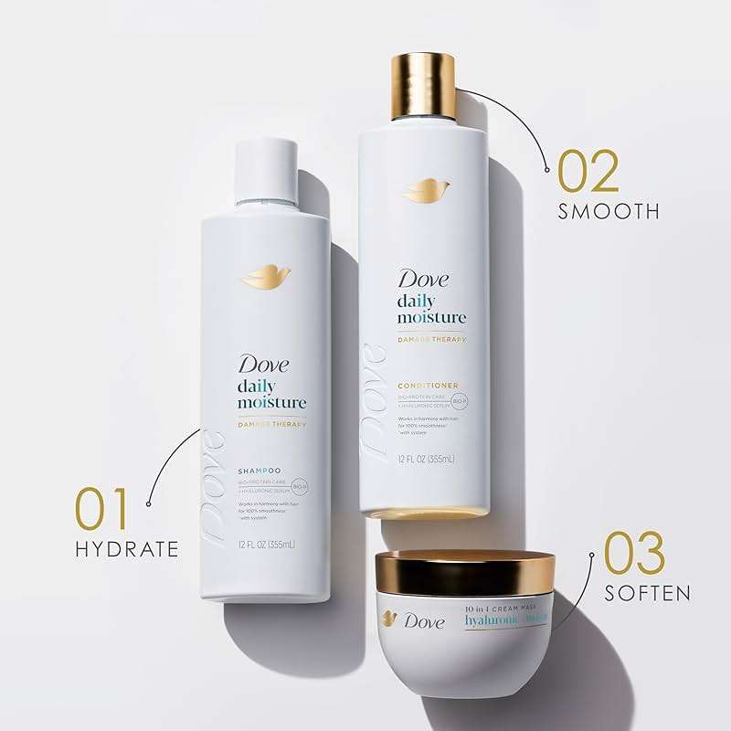 Dove Nutritive Solutions Moisturizing Shampoo 4 Count for Dry Hair Daily Moisture with Pro-Moisture Complex for Manageable and Smooth Hair 12 oz - Image 10