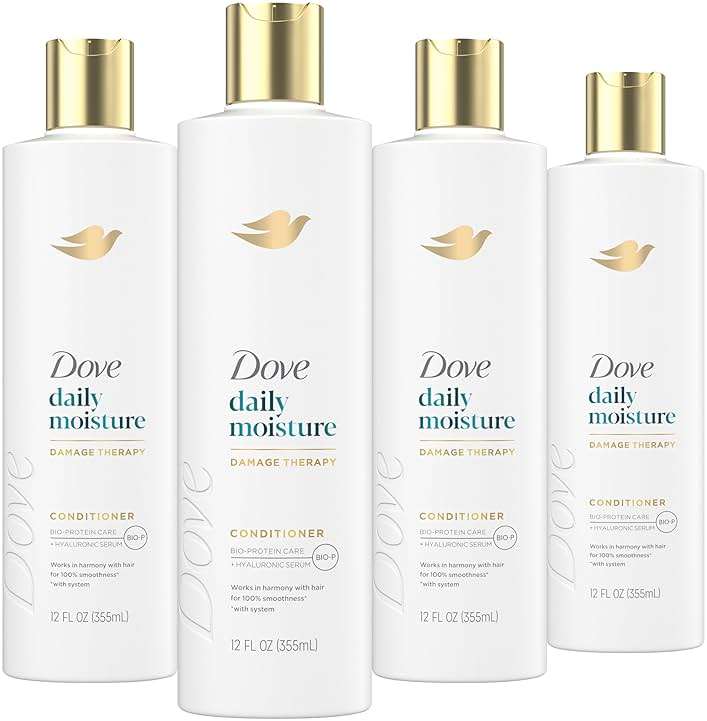 Dove Nutritive Solutions Moisturizing Conditioner 4 Count for Dry Hair Daily Moisture Deep Conditioner Detangles and Nourishes Dry Hair 12 oz - Image 1