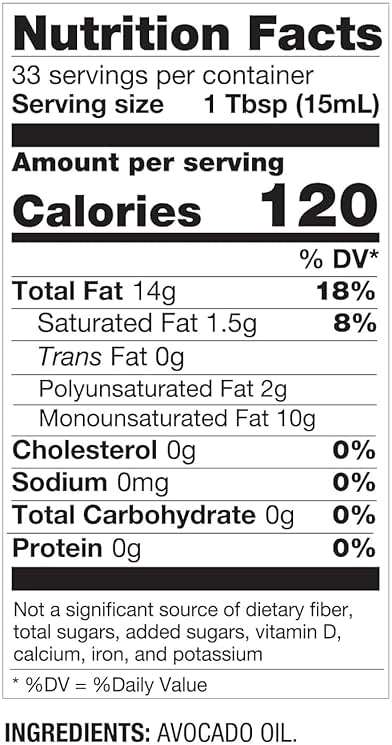 BetterBody Foods Refined Avocado Oil, Non-GMO Cooking Oil, Kosher, Keto and Paleo Diet Friendly, Frying, Baking, 500 mL, 16.9 Fl Oz - Image 2