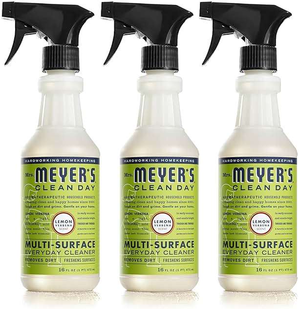 MRS. MEYER'S CLEAN DAY All-Purpose Cleaner Spray, Cruelty Free Formula, Lemon Verbena, 16 fl. oz - Pack of 3 - Image 1