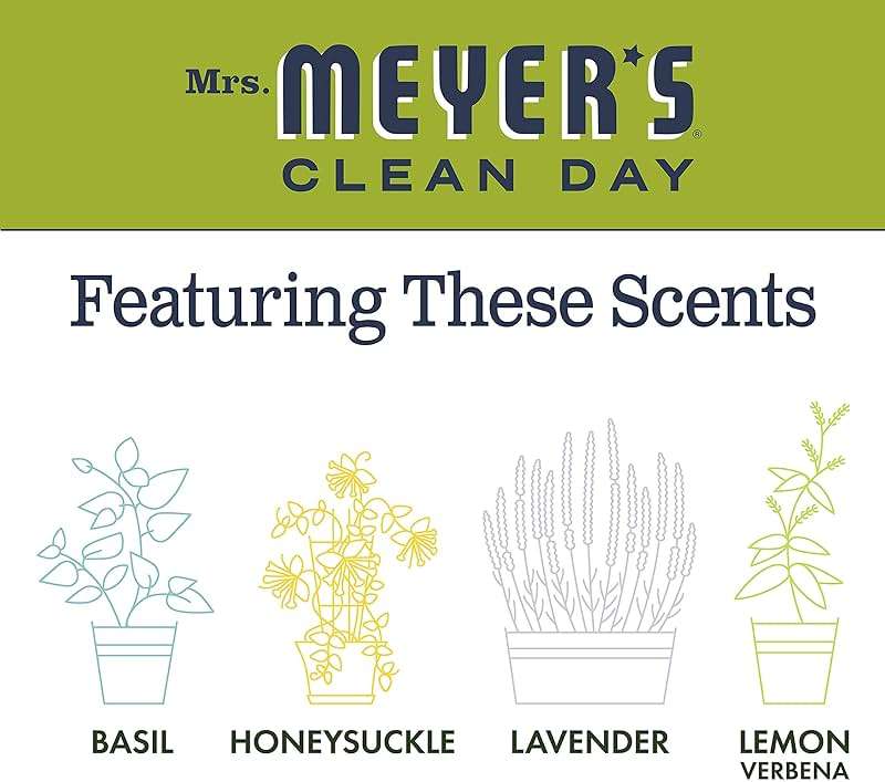 MRS. MEYER'S CLEAN DAY All-Purpose Cleaner Spray, Cruelty Free Formula, Lemon Verbena, 16 fl. oz - Pack of 3 - Image 8