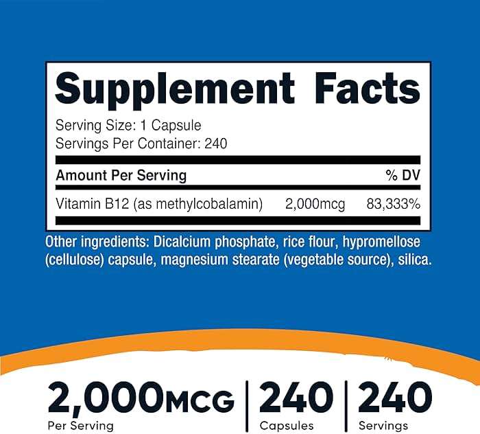 Nutricost Vitamin B12 (Methylcobalamin) 2000mcg, 240 Capsules - Vegetarian Caps, Non-GMO, Gluten Free B12 Supplement - Image 2