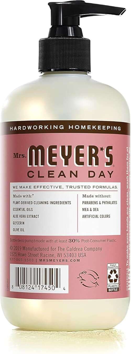 MRS. MEYER'S CLEAN DAY Liquid Hand Soap, Cruelty Free, Rosemary Scent, 12.5 oz- Pack of 3 - Image 3