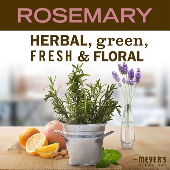 MRS. MEYER'S CLEAN DAY Liquid Hand Soap, Cruelty Free, Rosemary Scent, 12.5 oz- Pack of 3 - Image 4
