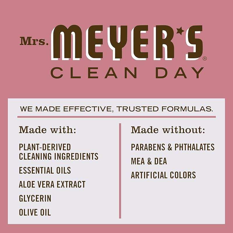 MRS. MEYER'S CLEAN DAY Liquid Hand Soap, Cruelty Free, Rosemary Scent, 12.5 oz- Pack of 3 - Image 5