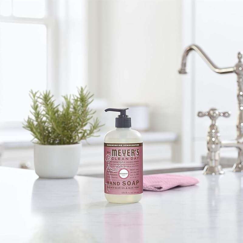 MRS. MEYER'S CLEAN DAY Liquid Hand Soap, Cruelty Free, Rosemary Scent, 12.5 oz- Pack of 3 - Image 7