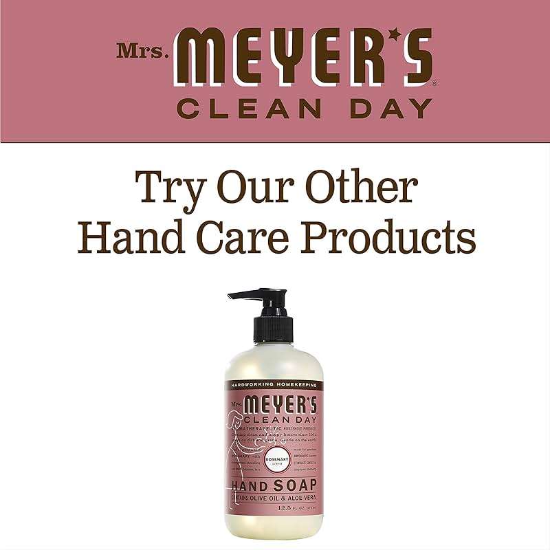 MRS. MEYER'S CLEAN DAY Liquid Hand Soap, Cruelty Free, Rosemary Scent, 12.5 oz- Pack of 3 - Image 8